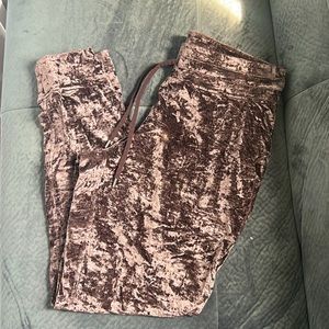 Lululemon Velour Joggers Size 12 Brown